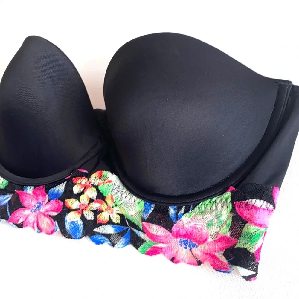 Victoria’s Secret strapless Floral bustier,‎ 34C